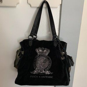 Used Juicy Couture Velvet Satchel (Black)